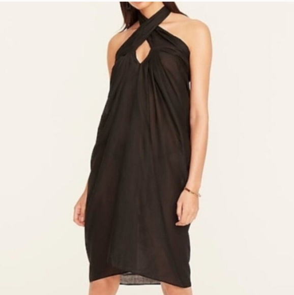 J.Crew Women's Convertible beach sarong in Black Sheer Resort wear Small - Picture 2 of 9